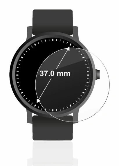 Image de l'appareil Circulaire Displays (ø: 37 mm) avec une grande variété de protections d'écran.