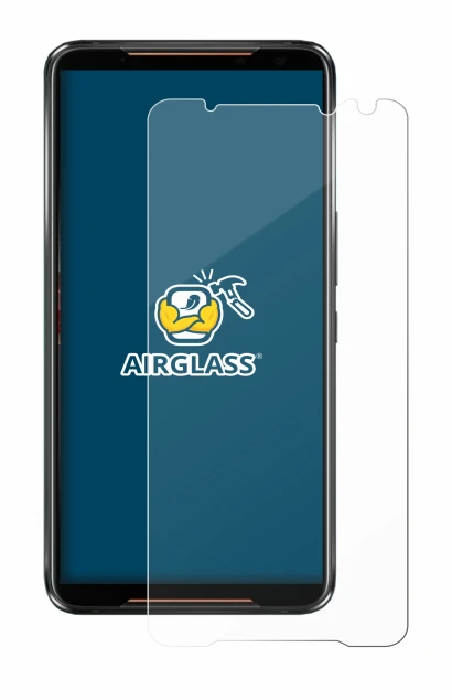 Image de l'appareil ASUS ROG Phone 2 avec une grande variété de protections d'écran.