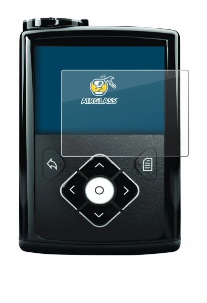 Image de l'appareil Medtronic Minimed 640G avec une grande variété de protections d'écran.