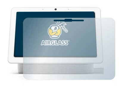Image de l'appareil Google Nest Hub Max avec une grande variété de protections d'écran.