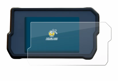 Image de l'appareil KTM 790 Adventure 2019+ avec une grande variété de protections d'écran.