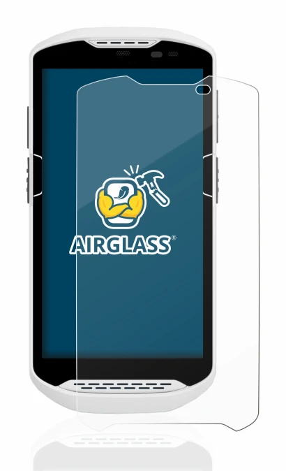 Image de l'appareil Zebra TC57 avec une grande variété de protections d'écran.