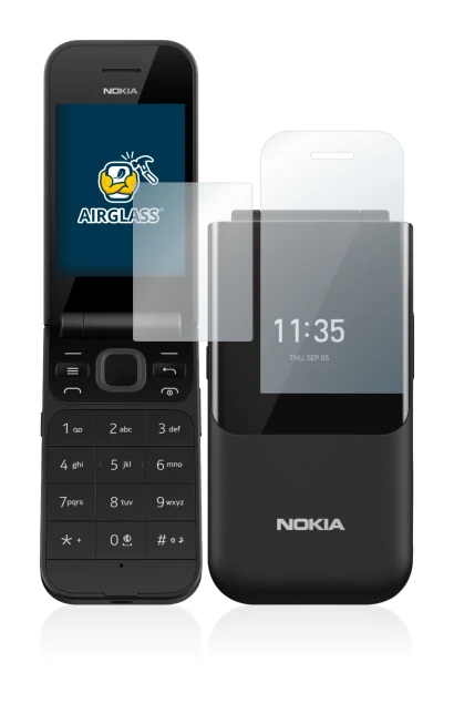 Image de l'appareil Nokia 2720 Flip avec une grande variété de protections d'écran.