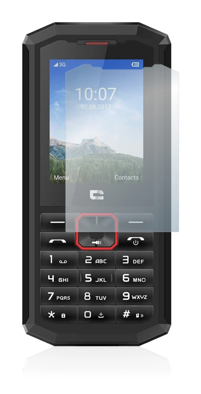 Image de l'appareil Crosscall Spider X5 avec une grande variété de protections d'écran.