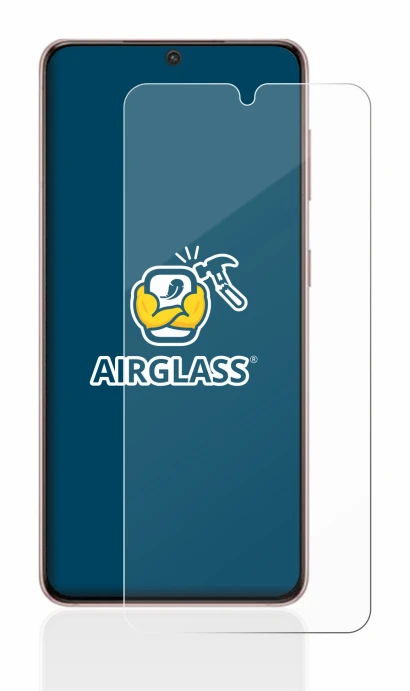 Image de l'appareil Samsung Galaxy S21 5G avec une grande variété de protections d'écran.