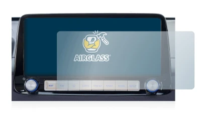 Image de l'appareil Hyundai Kona 2020 Infotainment System 10" avec une grande variété de protections d'écran.