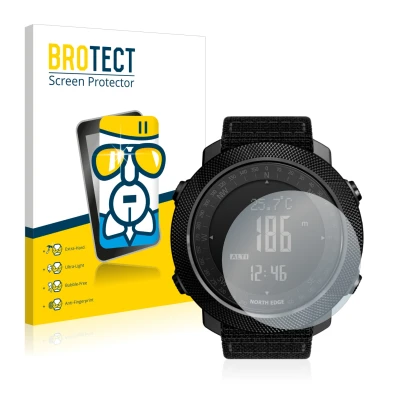 Face avant d’un emballage produit avec le logo de la marque BROTECT. À côté, l’appareil North Edge Apache est représenté avec 