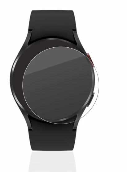 Image de l'appareil Samsung Galaxy Watch 4 (40mm) avec une grande variété de protections d'écran.