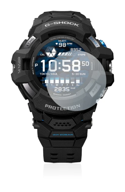 Image de l'appareil Casio G-Shock GSW-H1000 avec une grande variété de protections d'écran.