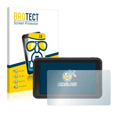 Face avant d’un emballage produit avec le logo de la marque BROTECT. À côté, l’appareil Desview R5 5.5" est représenté avec la