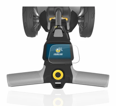 Image de l'appareil PowaKaddy CT6 avec une grande variété de protections d'écran.