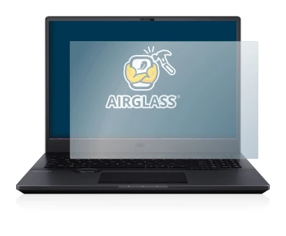 Image de l'appareil ASUS ProArt StudioBook Pro 16 OLED avec une grande variété de protections d'écran.