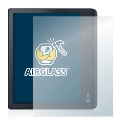 Image de l'appareil Kobo Sage avec une grande variété de protections d'écran.