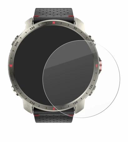 Image de l'appareil Polar Grit X Pro Titan avec une grande variété de protections d'écran.