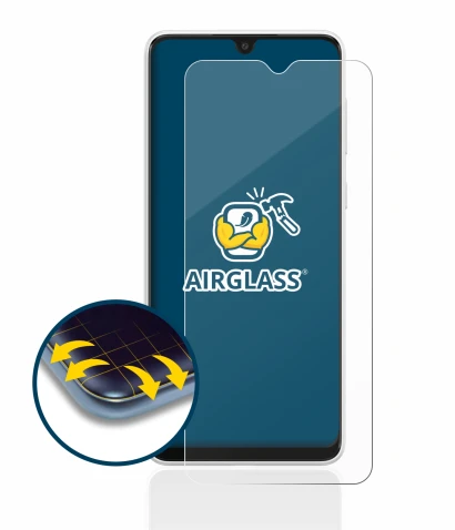 Image de l'appareil Samsung Galaxy A03 avec une grande variété de protections d'écran.