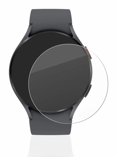 Image de l'appareil Samsung Galaxy Watch 5 (44mm) avec une grande variété de protections d'écran.