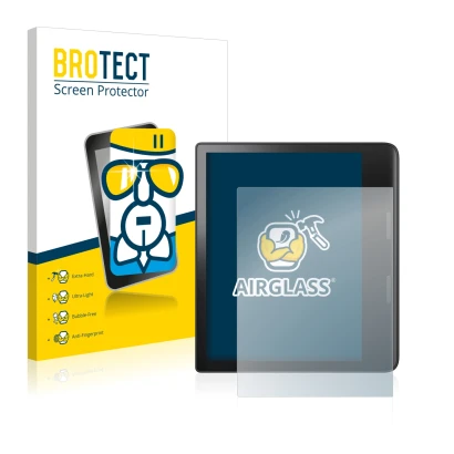 Face avant d’un emballage produit avec le logo de la marque BROTECT. À côté, l’appareil Tolino Epos 3 est représenté avec la p