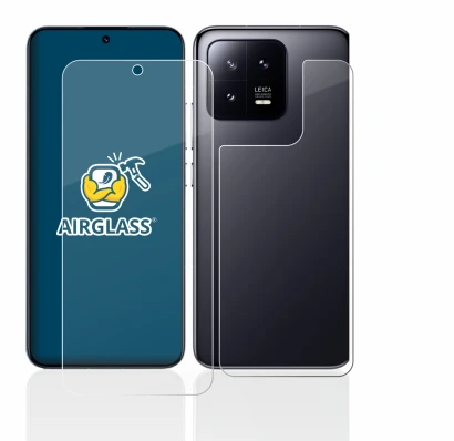 Image de l'appareil Xiaomi 13 (Avant+Arrière) avec une grande variété de protections d'écran.