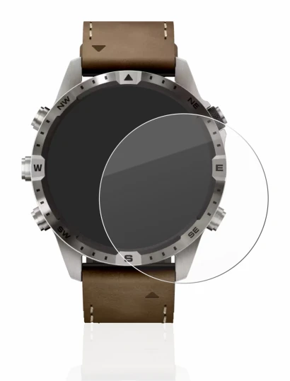 Image de l'appareil Garmin Marq Adventurer (Gen 2) avec une grande variété de protections d'écran.