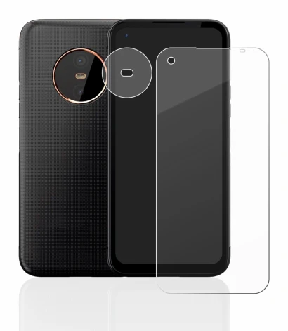 Image de l'appareil Gigaset GX6 (Avant+Caméra) avec une grande variété de protections d'écran.