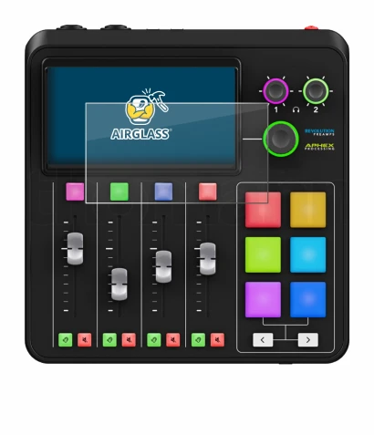 Image de l'appareil Rode Rodecaster Duo avec une grande variété de protections d'écran.