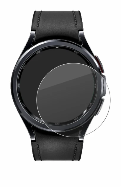 Image de l'appareil Samsung Galaxy Watch 6 Classic (43 mm) avec une grande variété de protections d'écran.
