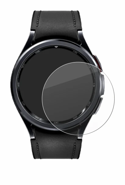 Image de l'appareil Samsung Galaxy Watch 6 Classic (47 mm) avec une grande variété de protections d'écran.