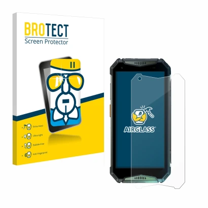 Face avant d’un emballage produit avec le logo de la marque BROTECT. À côté, l’appareil Ulefone Armor 20WT est représenté avec