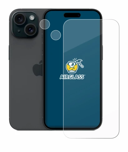 Image de l'appareil Apple iPhone 15 (Avant+Caméra) avec une grande variété de protections d'écran.