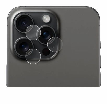 Image de l'appareil Apple iPhone 15 Pro Max (Caméra UNIQUEMENT) avec une grande variété de protections d'écran.