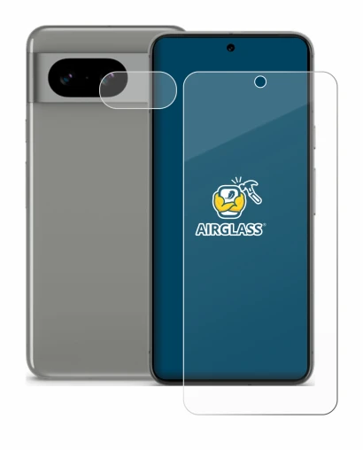 Image de l'appareil Google Pixel 8 (Avant+Caméra) avec une grande variété de protections d'écran.