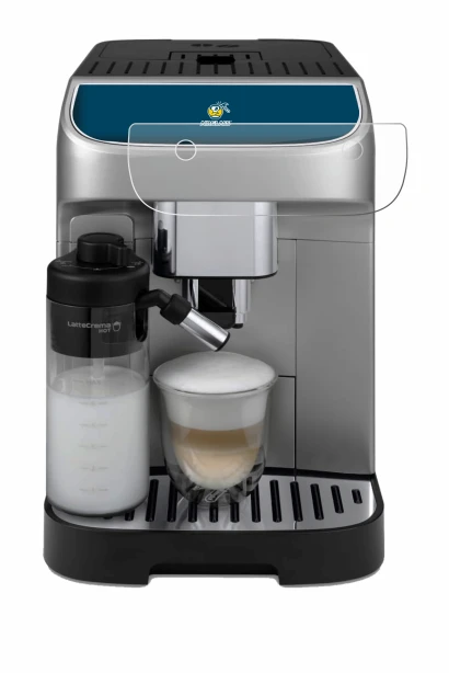 Image de l'appareil DeLonghi Magnifica Plus avec une grande variété de protections d'écran.