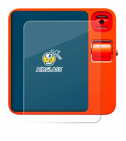 Image de l'appareil rabbit r1 avec une grande variété de protections d'écran.