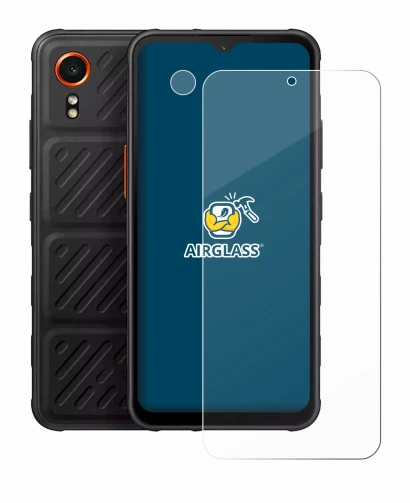 Image de l'appareil Samsung Galaxy XCover 7 (Avant+Caméra) avec une grande variété de protections d'écran.