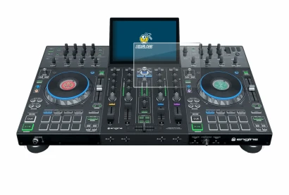 Image de l'appareil Denon DJ Prime 4+ avec une grande variété de protections d'écran.