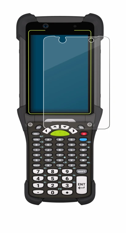Image de l'appareil Zebra MC9400 avec une grande variété de protections d'écran.