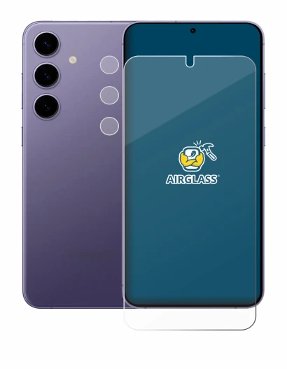 Image de l'appareil Samsung Galaxy S24 Plus (Avant+Caméra) avec une grande variété de protections d'écran.