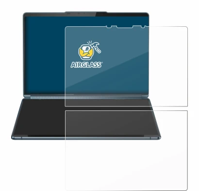 Image de l'appareil Lenovo Yoga Book 9i Gen 9 avec une grande variété de protections d'écran.