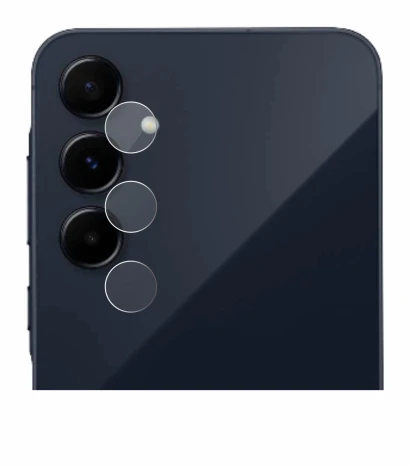 Image de l'appareil Samsung Galaxy A55 5G (Caméra UNIQUEMENT) avec une grande variété de protections d'écran.