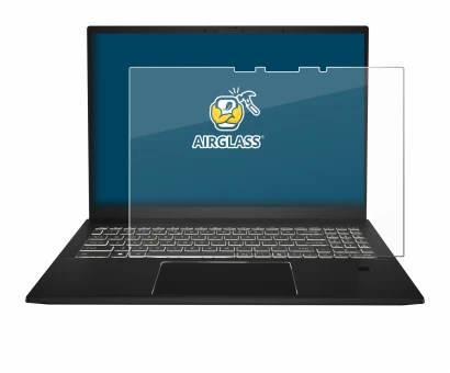 Image de l'appareil MSI Summit E16 AI Studio avec une grande variété de protections d'écran.