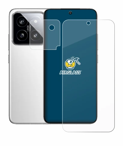 Image de l'appareil Xiaomi 14 (Avant+Caméra) avec une grande variété de protections d'écran.