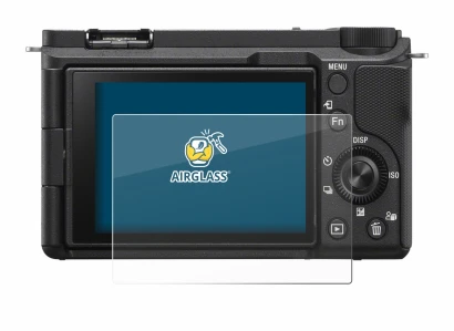 Image de l'appareil Sony Alpha ZV-E10 II avec une grande variété de protections d'écran.