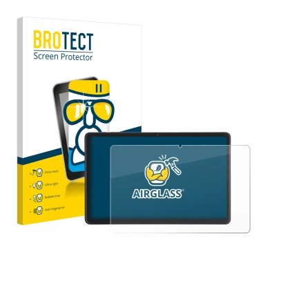 Face avant d’un emballage produit avec le logo de la marque BROTECT. À côté, l’appareil Acepad A170 10.4" est représenté avec