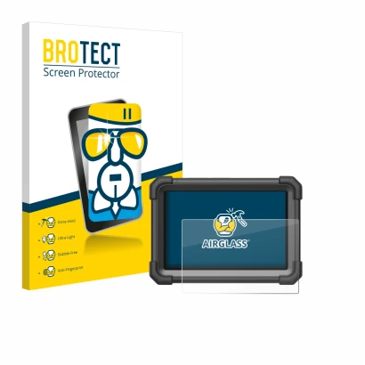 Face avant d’un emballage produit avec le logo de la marque BROTECT. À côté, l’appareil Launch X-431 Pro Dyno est représenté a