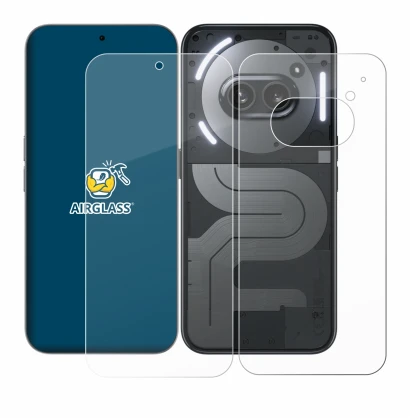 Image de l'appareil Nothing Phone (2a) Plus (Avant+Arrière) avec une grande variété de protections d'écran.