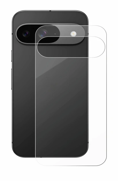 Image de l'appareil Google Pixel 9 (Arrière) avec une grande variété de protections d'écran.