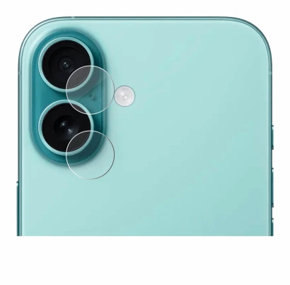 Image de l'appareil Apple iPhone 16 (Caméra UNIQUEMENT) avec une grande variété de protections d'écran.