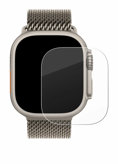 Image de l'appareil Apple Watch Ultra 3 avec une grande variété de protections d'écran.