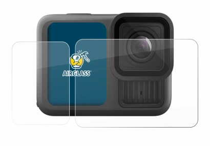 Image de l'appareil GoPro Hero 13 Black avec une grande variété de protections d'écran.