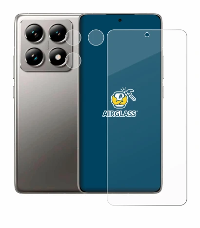 Image de l'appareil Xiaomi 14T (Avant+Caméra) avec une grande variété de protections d'écran.